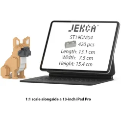 Jekca - French Bulldog Mini 01 - Lego - Sculpture - Construction - 4D - Brick Animals - Toys - Avvenice
