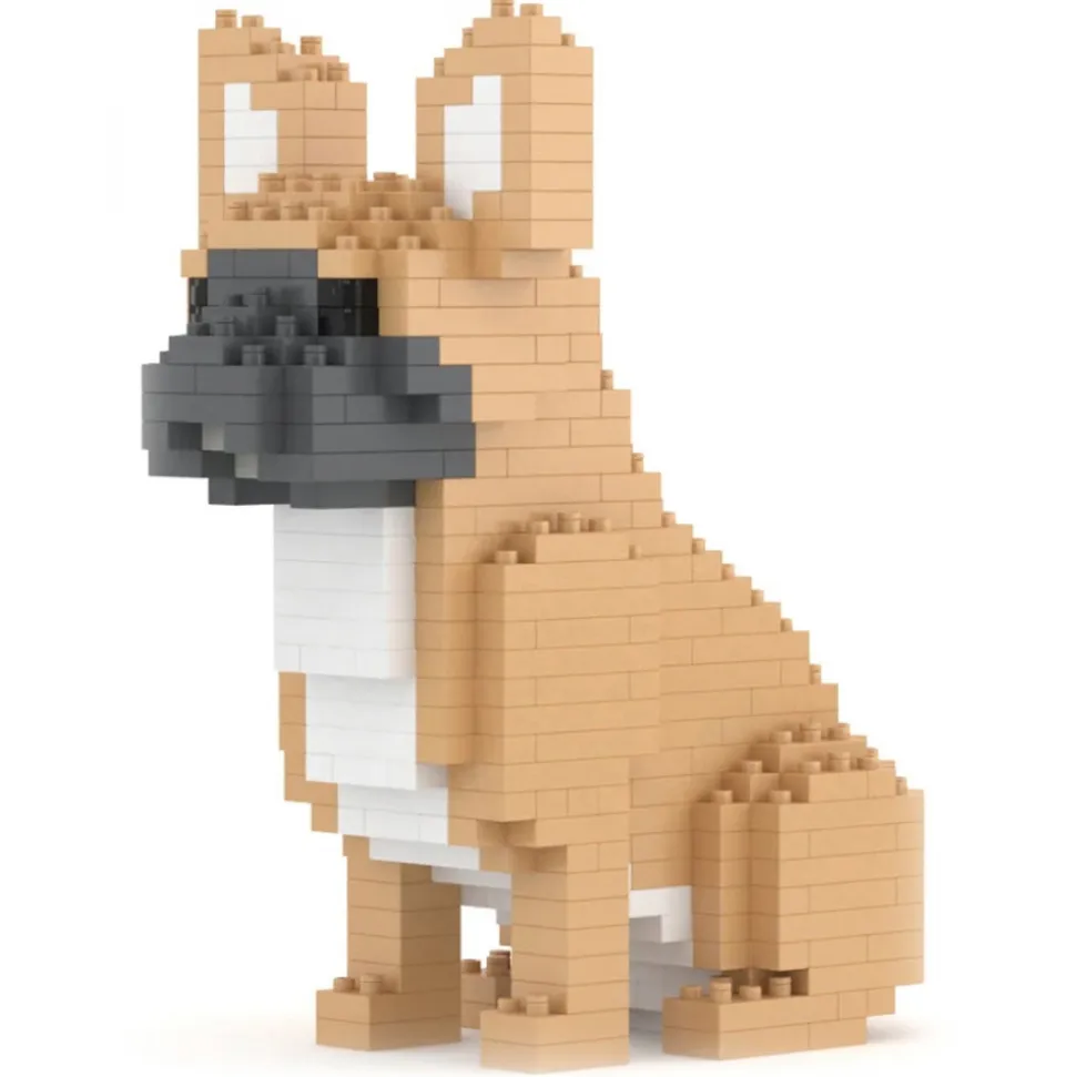 Jekca - French Bulldog Mini 01 - Big - Lego - Sculpture - Construction - 4D - Brick Animals - Toys - Avvenice