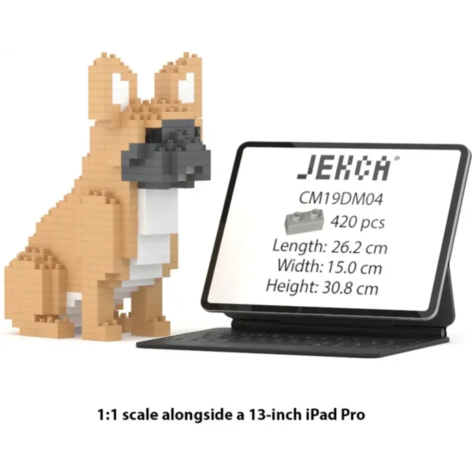Jekca - French Bulldog Mini 01 - Big - Lego - Sculpture - Construction - 4D - Brick Animals - Toys - Avvenice