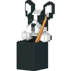 Jekca - French Bulldog Pencil Cup 01S - Lego - Sculpture - Construction - 4D - Brick Animals - Toys - Avvenice
