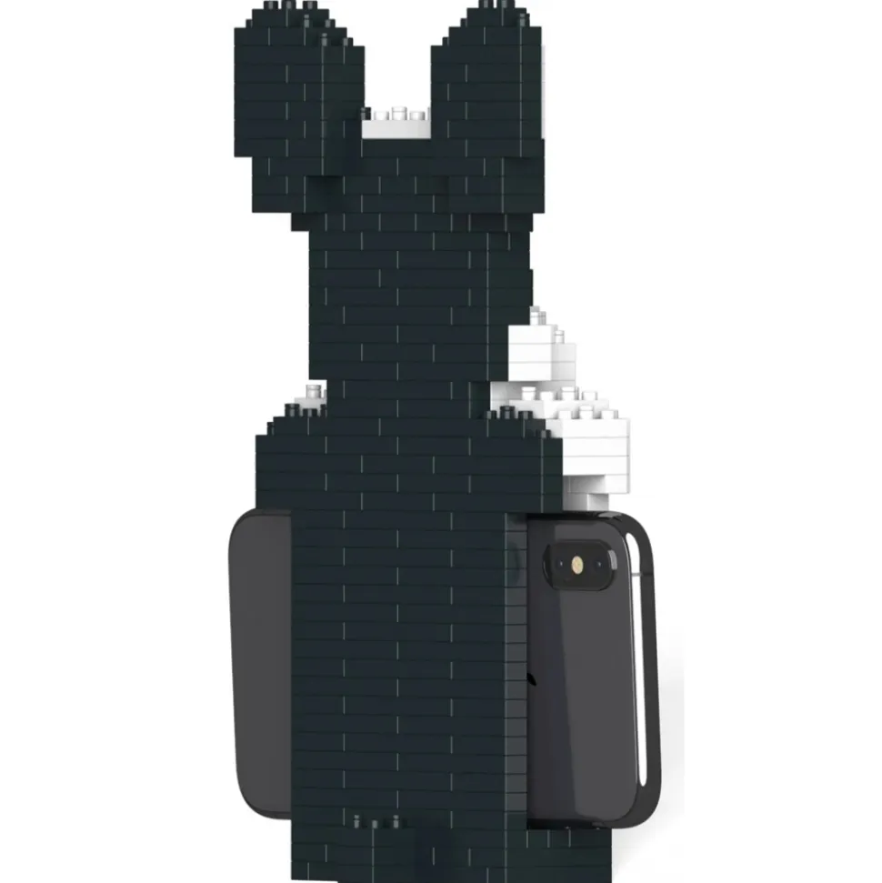 Jekca - French Bulldog Phone Stand 01S - Lego - Sculpture - Construction - 4D - Brick Animals - Toys - Avvenice