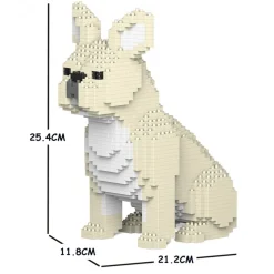 Jekca - French Bulldog 04S-M02 - Lego - Sculpture - Construction - 4D - Brick Animals - Toys - Avvenice