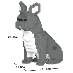 Jekca - French Bulldog 04S-M05 - Lego - Sculpture - Construction - 4D - Brick Animals - Toys - Avvenice