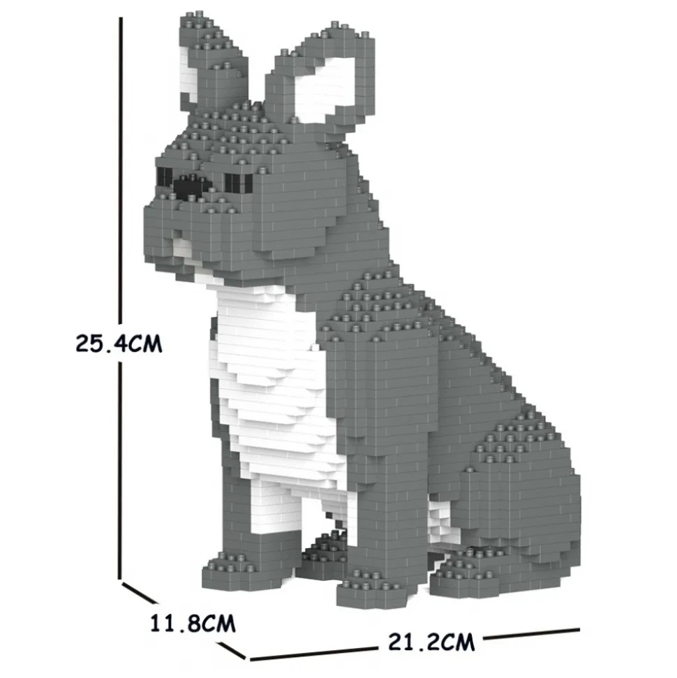 Jekca - French Bulldog 04S-M05 - Lego - Sculpture - Construction - 4D - Brick Animals - Toys - Avvenice