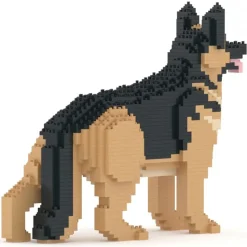 Jekca - German Shepherd 02 - Big - Lego - Sculpture - Construction - 4D - Brick Animals - Toys - Avvenice