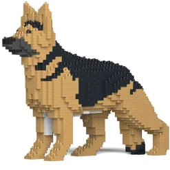 Jekca - German Shepherd - Dog - 01S-M01 - Lego - Sculpture - Construction - 4D - Brick Animals - Toys - Avvenice