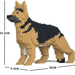 Jekca - German Shepherd - Dog - 01S-M01 - Lego - Sculpture - Construction - 4D - Brick Animals - Toys - Avvenice