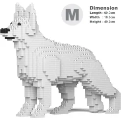 Jekca - German Shepherd 01-M02 - Big - Lego - Sculpture - Construction - 4D - Brick Animals - Toys - Avvenice