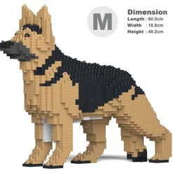 Jekca - German Shepherd 01-M01 - Big - Lego - Sculpture - Construction - 4D - Brick Animals - Toys - Avvenice