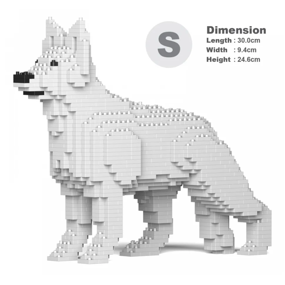 Jekca - German Shepherd 01S-M02 - Lego - Sculpture - Construction - 4D - Brick Animals - Toys - Avvenice