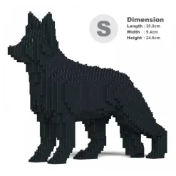 Jekca - German Shepherd 01S-M03 - Lego - Sculpture - Construction - 4D - Brick Animals - Toys - Avvenice