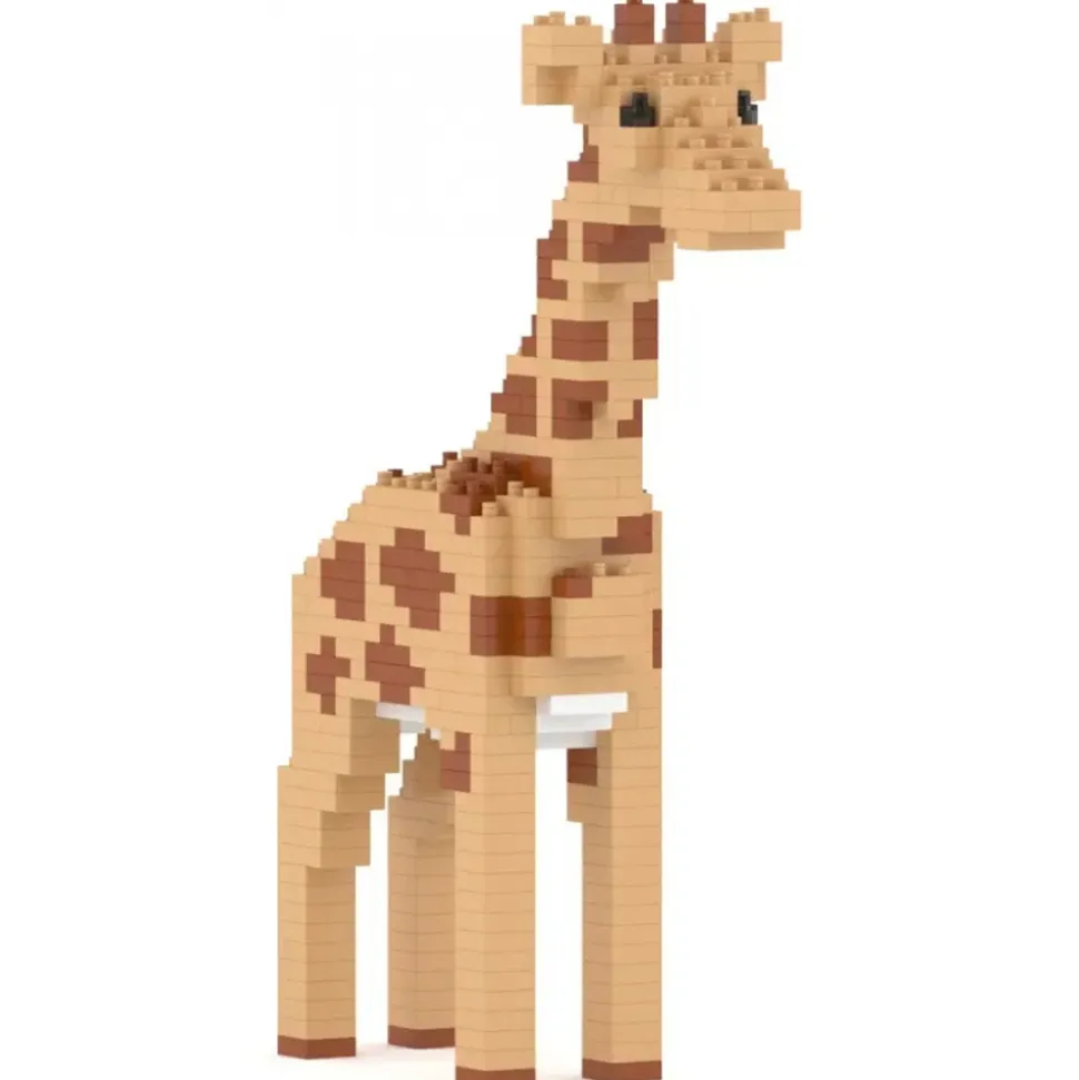 Jekca - Giraffe 02 - Big - Lego - Sculpture - Construction - 4D - Brick Animals - Toys - Avvenice