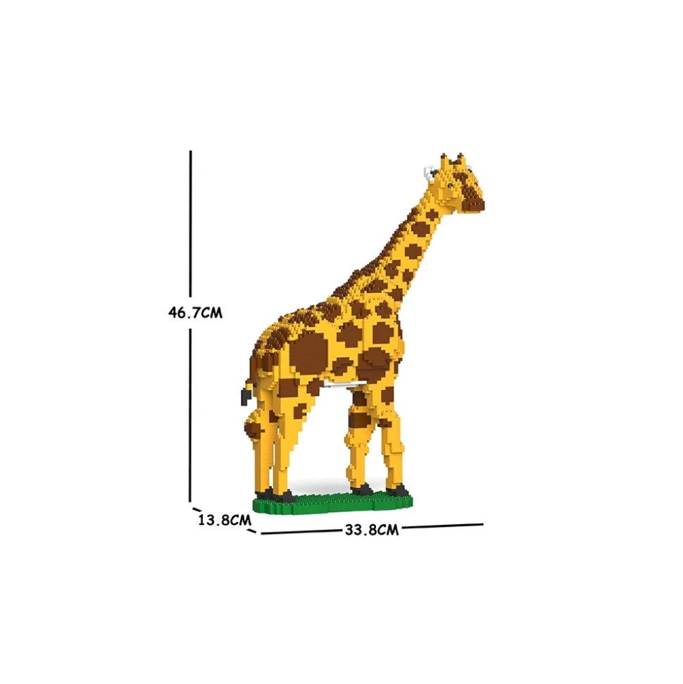 Jekca - Giraffe - Mammal - 01S - Lego - Sculpture - Construction - 4D - Brick Animals - Toys - Avvenice