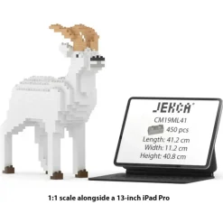 Jekca - Goat 01 - Big - Lego - Sculpture - Construction - 4D - Brick Animals - Toys - Avvenice