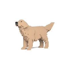 Jekca - Golden Retriever - Dog - 02S-M03 - Lego - Sculpture - Construction - 4D - Brick Animals - Toys - Avvenice