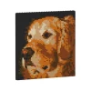 Jekca - Golden Retriever Brick Painting 02S - Lego - Sculpture - Construction - 4D - Brick Animals - Toys - Avvenice