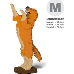 Jekca - Golden Retriever 04-M02 - Big - Lego - Sculpture - Construction - 4D - Brick Animals - Toys - Avvenice