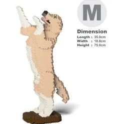 Jekca - Golden Retriever 04-M01 - Big - Lego - Sculpture - Construction - 4D - Brick Animals - Toys - Avvenice