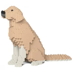 Jekca - Golden Retriever 03-M01 - Big - Lego - Sculpture - Construction - 4D - Brick Animals - Toys - Avvenice