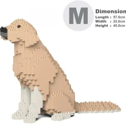Jekca - Golden Retriever 03-M01 - Big - Lego - Sculpture - Construction - 4D - Brick Animals - Toys - Avvenice