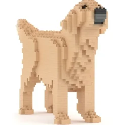 Jekca - Golden Retriever 02-M03 - Big - Lego - Sculpture - Construction - 4D - Brick Animals - Toys - Avvenice