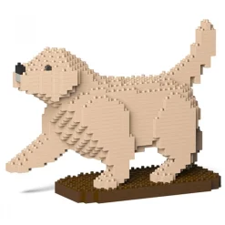 Jekca - Golden Retriever 05-M02 - Big - Lego - Sculpture - Construction - 4D - Brick Animals - Toys - Avvenice