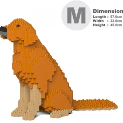Jekca - Golden Retriever 03-M02 - Big - Lego - Sculpture - Construction - 4D - Brick Animals - Toys - Avvenice
