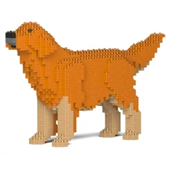 Jekca - Golden Retriever 02S-M02 - Lego - Sculpture - Construction - 4D - Brick Animals - Toys - Avvenice
