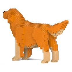 Jekca - Golden Retriever 02S-M02 - Lego - Sculpture - Construction - 4D - Brick Animals - Toys - Avvenice