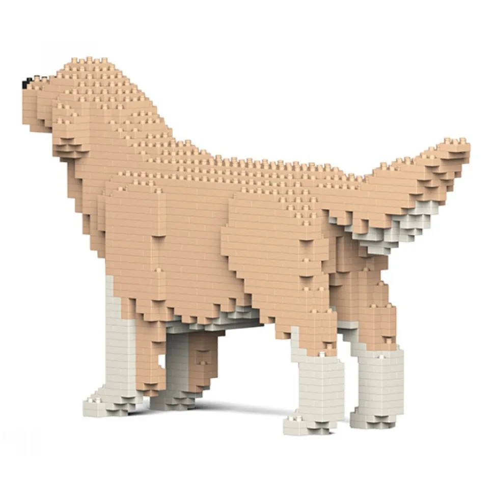 Jekca - Golden Retriever 02S-M01 - Lego - Sculpture - Construction - 4D - Brick Animals - Toys - Avvenice