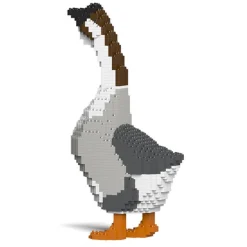 Jekca - Goose 01 - Big - Lego - Sculpture - Construction - 4D - Brick Animals - Toys - Avvenice