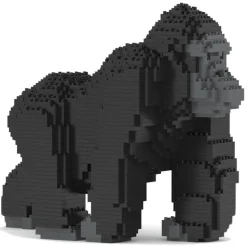 Jekca - Gorilla 01 - Big - Lego - Sculpture - Construction - 4D - Brick Animals - Toys - Avvenice