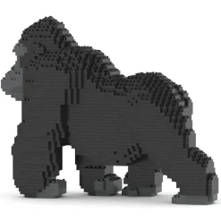 Jekca - Gorilla 01 - Big - Lego - Sculpture - Construction - 4D - Brick Animals - Toys - Avvenice