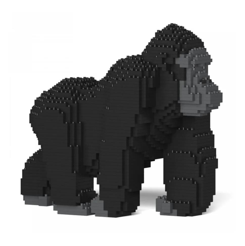 Jekca - Gorilla 01S - Lego - Sculpture - Construction - 4D - Brick Animals - Toys - Avvenice