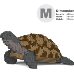 Jekca - Greek Tortoise 01 - Big - Lego - Sculpture - Construction - 4D - Brick Animals - Toys - Avvenice