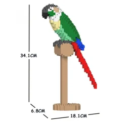 Jekca - Green Cheek Conure 01S-M02 - Lego - Sculpture - Construction - 4D - Brick Animals - Toys - Avvenice