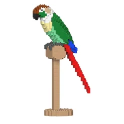 Jekca - Green Cheek Conure 01S-M01 - Lego - Sculpture - Construction - 4D - Brick Animals - Toys - Avvenice