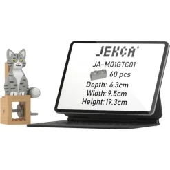 Jekca - Grey Tabby Cat - Automata - Lego - Sculpture - Construction - 4D - Brick Animals - Toys - Avvenice