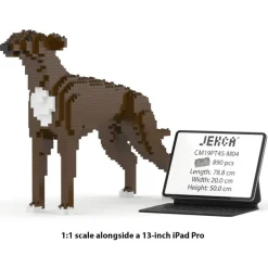 Jekca - Greyhound 01-M04 - Big - Lego - Sculpture - Construction - 4D - Brick Animals - Toys - Avvenice