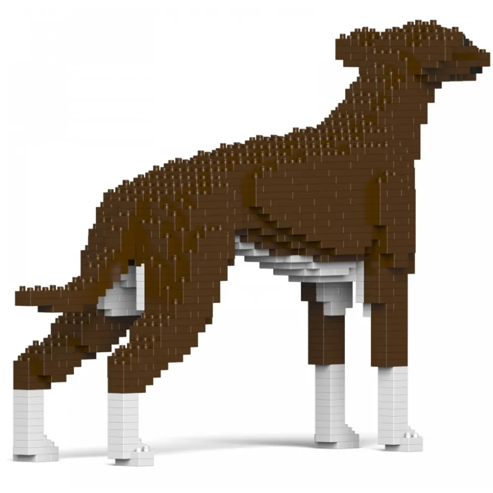 Jekca - Greyhound 01S-M04 - Lego - Sculpture - Construction - 4D - Brick Animals - Toys - Avvenice