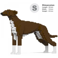 Jekca - Greyhound 01S-M04 - Lego - Sculpture - Construction - 4D - Brick Animals - Toys - Avvenice