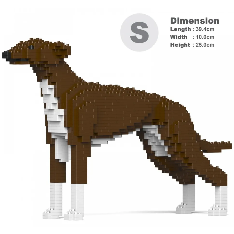Jekca - Greyhound 01S-M04 - Lego - Sculpture - Construction - 4D - Brick Animals - Toys - Avvenice