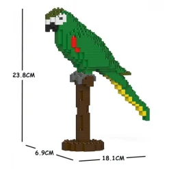 Jekca - Hahn’s Macaw 01S - Lego - Sculpture - Construction - 4D - Brick Animals - Toys - Avvenice