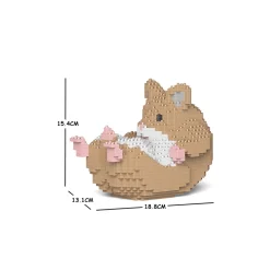Jekca - Hamster - 04S-M01 - Lego - Sculpture - Construction - 4D - Brick Animals - Toys - Avvenice