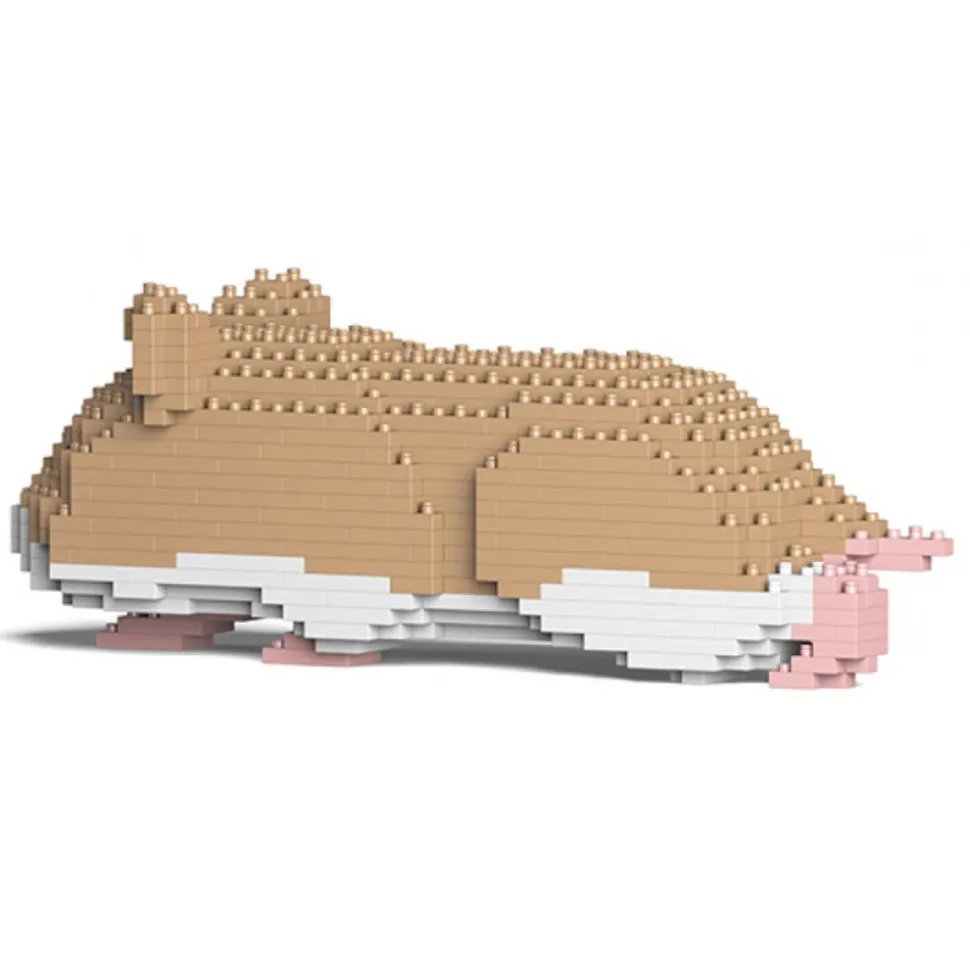 Jekca - Hamster 03-M01 - Big - Lego - Sculpture - Construction - 4D - Brick Animals - Toys - Avvenice