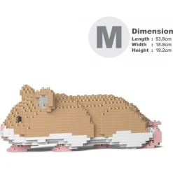 Jekca - Hamster 03-M01 - Big - Lego - Sculpture - Construction - 4D - Brick Animals - Toys - Avvenice