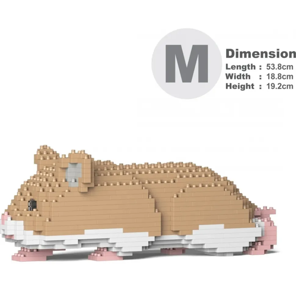 Jekca - Hamster 03-M01 - Big - Lego - Sculpture - Construction - 4D - Brick Animals - Toys - Avvenice