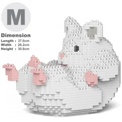 Jekca - Hamster 04-M04 - Big - Lego - Sculpture - Construction - 4D - Brick Animals - Toys - Avvenice