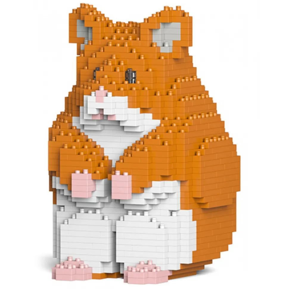 Jekca - Hamster 01-M03 - Big - Lego - Sculpture - Construction - 4D - Brick Animals - Toys - Avvenice