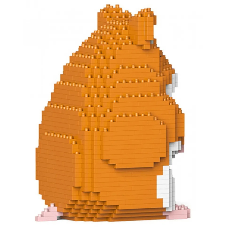 Jekca - Hamster 01-M03 - Big - Lego - Sculpture - Construction - 4D - Brick Animals - Toys - Avvenice